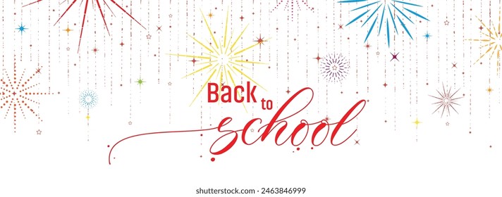 back to school card on white background