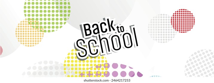 back to school card on white background