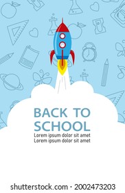 Back to school card. Space for text