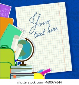 Back to school card sticker