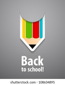 Back to school card. Vector illustration.