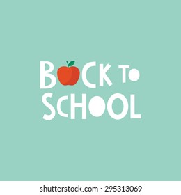 back to school card. vector illustration