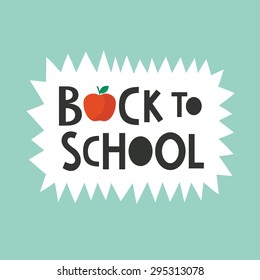 back to school card. vector illustration