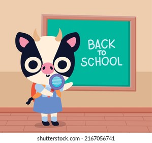 back to school cartel with a cow