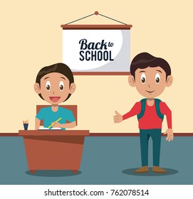 Back to school cartoon