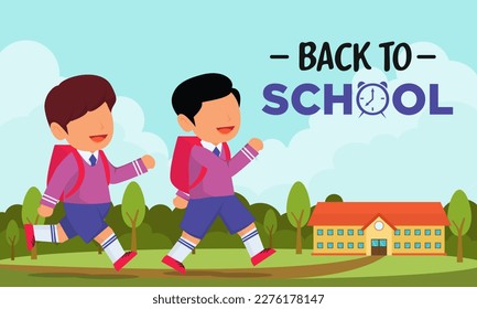 back to school cartoon illustration