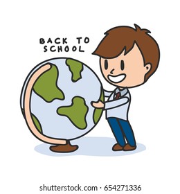Back to school cartoon illustration