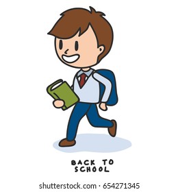 Back to school cartoon illustration