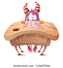 Back to school - cartoon illustration. Vector eps 10