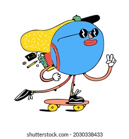 Zurück zu Schulkarikatur-Vektorgrafik