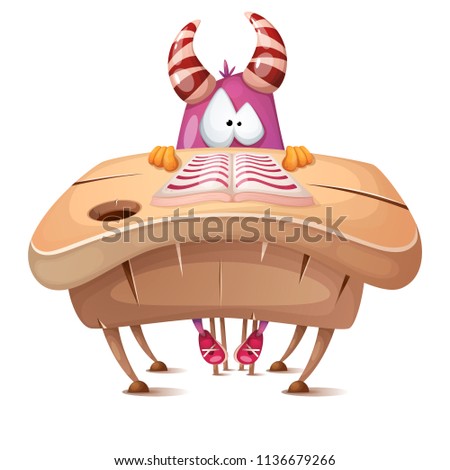 Back to school - cartoon illustration. Vector eps 10