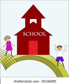 back to school cartoon kids