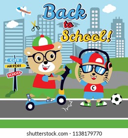 back to school cartoon vector