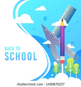 Back to School Cartoon Vector Illustration Design