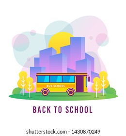 Back to School Cartoon Vector Illustration Design