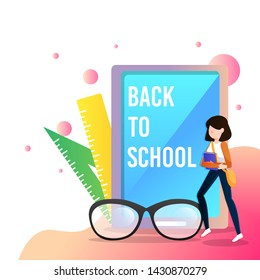 Back to School Cartoon Vector Illustration Design