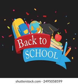 Back to School Celebrations Vector.