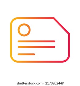 Back to school certificate gradients outline icon flat design.