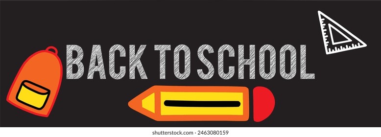 back to school chalk effect style editable text effect template vector