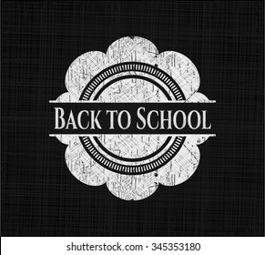 Back to School chalk emblem
