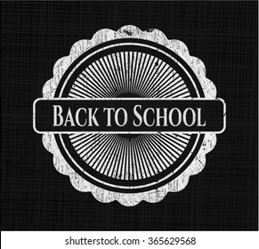 Back to School chalk emblem