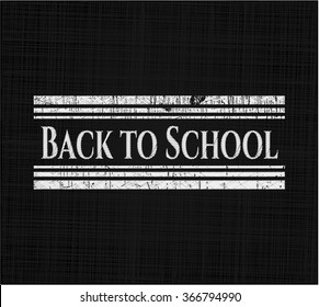 Back to School chalk emblem