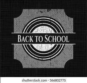 Back to School chalk emblem
