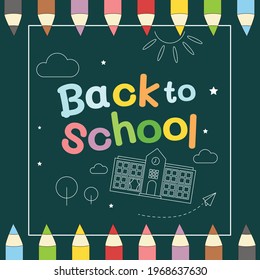 Back To School Chalk Lettering On Chalkboard