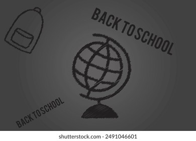 back to school chalk on blackboard background editable text effect