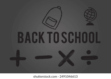 back to school chalk on blackboard background editable text effect