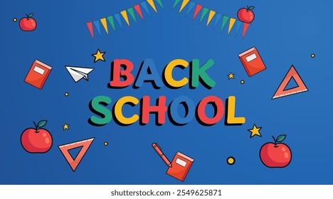 zurück zur Schulkreide auf Whiteboard-Hintergrund mit Element