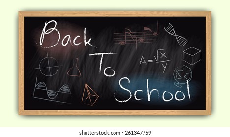 Back to school chalkboard