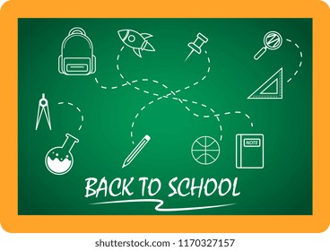 back to school chalkboard background 
