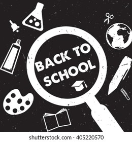 Back to School Chalkboard Background,