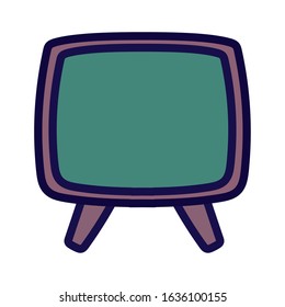 back to school chalkboard class equipment icon on white background vector illustration