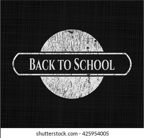 Back to School chalkboard emblem