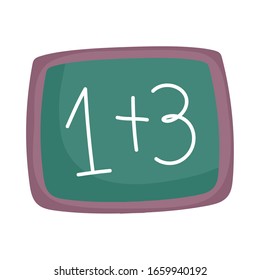 back to school chalkboard with math examples arithmetic vector illustration