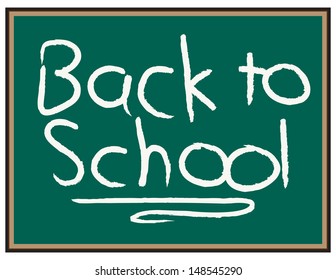 Back to School - Chalkboard with the words Ã¢Â?Â?back to schoolÃ¢Â?Â� written on it