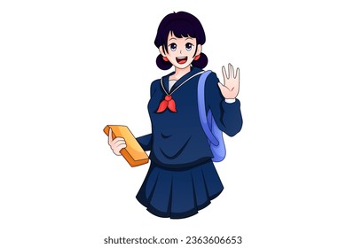 Ilustración de diseño de caracteres de vuelta a la escuela