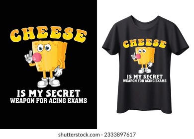 Back to school and cheese t shirt design vector. cheese t shirt design vector.