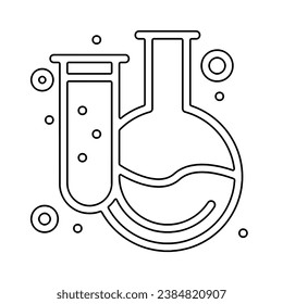 Back To School, Chemistry, Education, Flask line icon vector