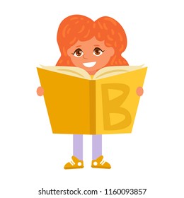Back to school Child reading book