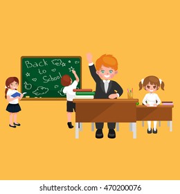 back to school and children education concept vector background