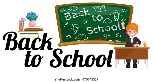 back to school and children education concept vector background