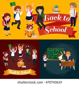 back to school and children education concept vector background