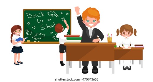 back to school and children education concept vector background