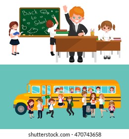 back to school and children education concept vector background