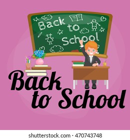 back to school and children education concept vector background