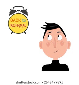 Back to school. Children's products for education. Vector illustrations in flat style. All objects are isolated.