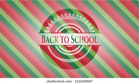 Back to School christmas emblem.